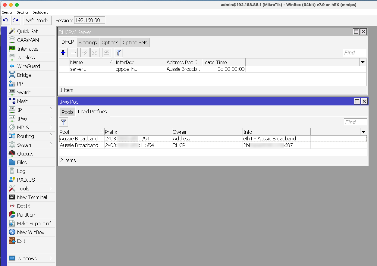 Configure IPv6 Pool