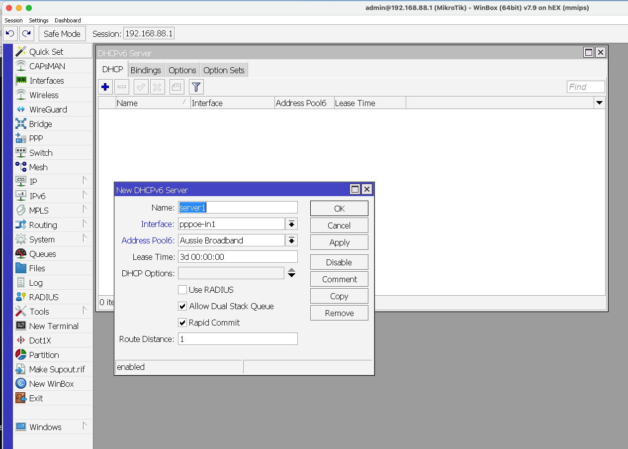 Configure IPv6 Server