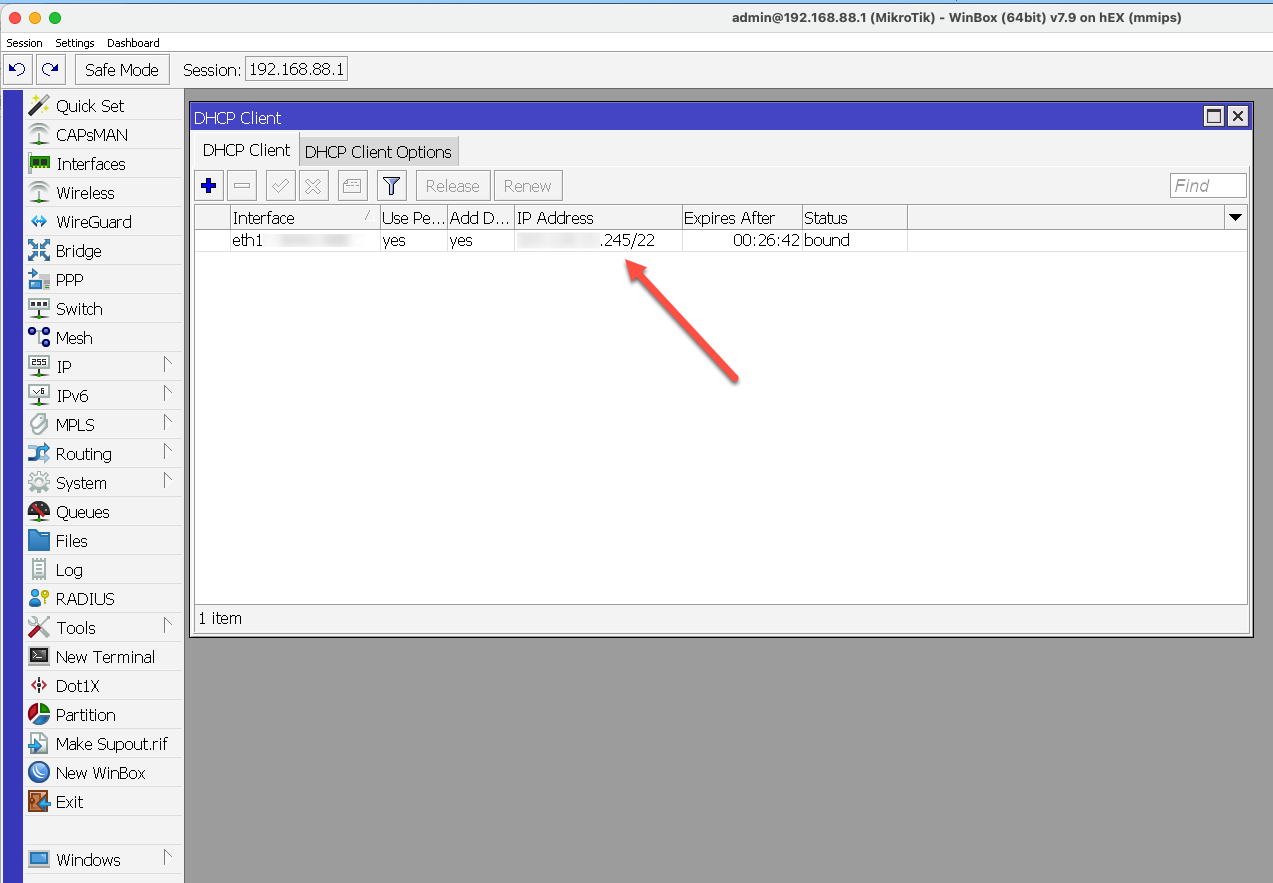 Confirm which is the Primary and which is the Frame Routed address